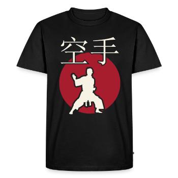 karaté. arts martiaux. Idée Cadeau. Japon - T-shirt Premium bio Homme - noir - Devant - Nico (187cm)