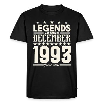 Legends Are Born In December 1993.Gift anniversary - Men's Premium Organic T-Shirt - black - Front - Nico (187cm)