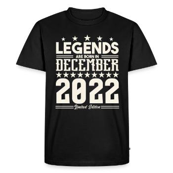 Legends Are Born In December 2022.Gift anniversary - Men's Premium Organic T-Shirt - black - Front - Nico (187cm)