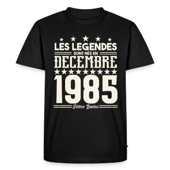 Les Légendes Sont Nés En Décembre 1985, Cadeau. - T-shirt Premium bio Homme - noir - Devant - Nico (187cm)