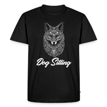 Chien Sitting, dog sitter professionnels, Arts. - T-shirt Premium bio Homme - noir - Devant - Nico (187cm)