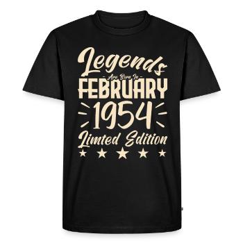 Naissance En Février 1954. Cadeau d'anniversaire. - T-shirt Premium bio Homme - noir - Devant - Nico (187cm)