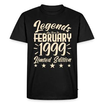 Born in February 1999. Birthday gift. - Men's Premium Organic T-Shirt - black - Front - Nico (187cm)