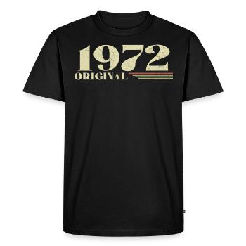 Original 1972 Vintage 1972 anniversaire 1972 rétro - T-shirt Premium bio Homme - noir - Devant - Nico (187cm)