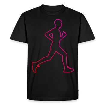 Course, Femmes, Jogging, Hommes, Course à pied, Course à pied - T-shirt Premium bio Homme - noir - Devant - Nico (187cm)