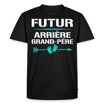 Arrière-grand-père Pour Futur Arrière-grand-père - T-shirt Premium bio Homme - noir - Devant - Nico (187cm)