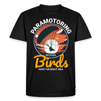 Paramotor Pilot Paramotoring Powered Paraglider - Men's Premium Organic T-Shirt - black - Front - Nico (187cm)