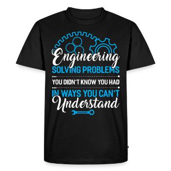 Ingénieur ingénierie électrotechnique Cadeau - T-shirt Premium bio Homme - noir - Devant - Nico (187cm)
