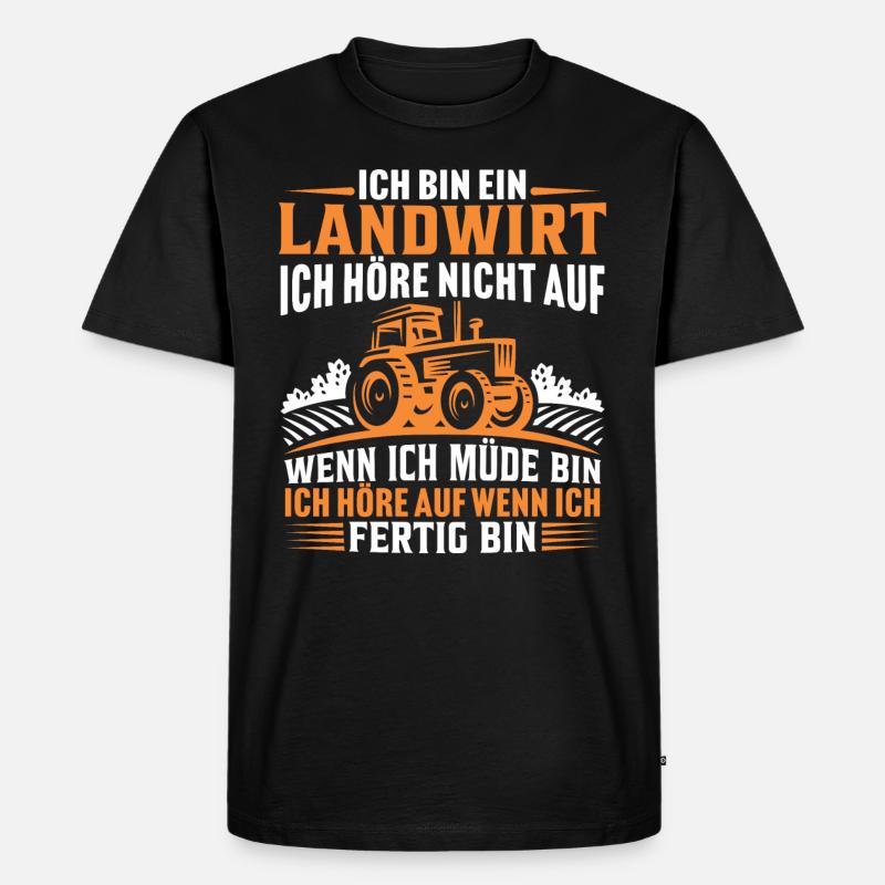 Ich bin ein Landwirt - Männer Premium Bio T-Shirt - Schwarz