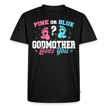 Pink Or Blue Godmother Loves You - Godmother - T-shirt Premium bio Homme - noir - Devant - Nico (187cm)