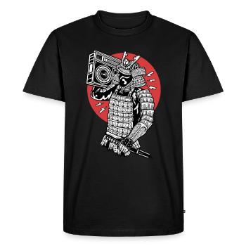 Pop Culture Aamurai boombox - Men's Premium Organic T-Shirt - black - Front - Nico (187cm)