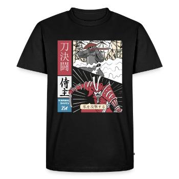 Most Swordsman Katana vs Firearm - Men's Premium Organic T-Shirt - black - Front - Nico (187cm)
