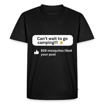 Camping Camper Mosquito Like Thumbs Up Funny Fun - Men's Premium Organic T-Shirt - black - Front - Nico (187cm)