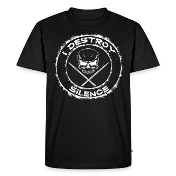 Drummer drummer skull drum sticks - Men's Premium Organic T-Shirt - black - Front - Nico (187cm)