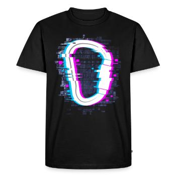 Retro Climbing Nerd Bouldering Shirt - Men's Premium Organic T-Shirt - black - Front - Nico (187cm)