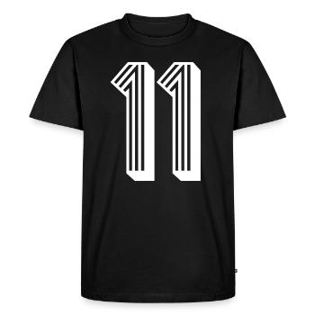Maillot numéro 11 Cadeau pour le 11e anniversaire - T-shirt Premium bio Homme - noir - Devant - Nico (187cm)