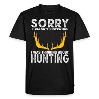 HUNTING - T-shirt Premium bio Homme - noir - Devant - Nico (187cm)