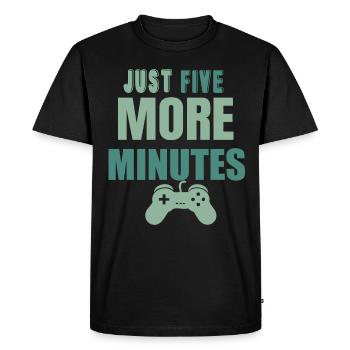Encore cinq minutes - T-shirt Premium bio Homme - noir - Devant - Nico (187cm)