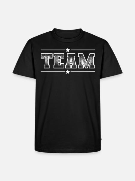 Team - Männer Premium Bio T-Shirt - Schwarz