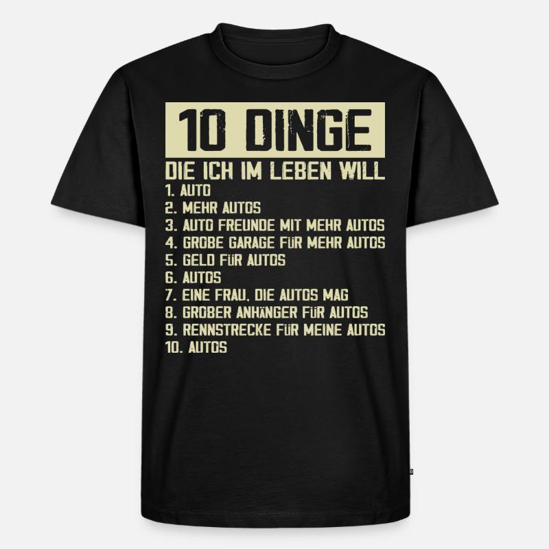 Auto Tuning Schrauber - Männer Premium Bio T-Shirt - Schwarz