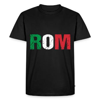 Rome Capitale Italie - T-shirt Premium bio Homme - noir - Devant - Nico (187cm)