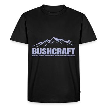 Bushcraft - Le génie de la brousse avec l’habileté - T-shirt Premium bio Homme - noir - Devant - Nico (187cm)