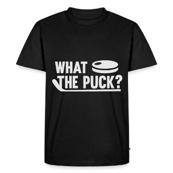 What the Puck? - Men's Premium Organic T-Shirt - black - Front - Nico (187cm)