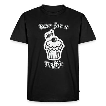 muffin - Men's Premium Organic T-Shirt - black - Front - Nico (187cm)