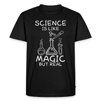 Research is magic magic chemistry student uni - Men's Premium Organic T-Shirt - black - Front - Nico (187cm)