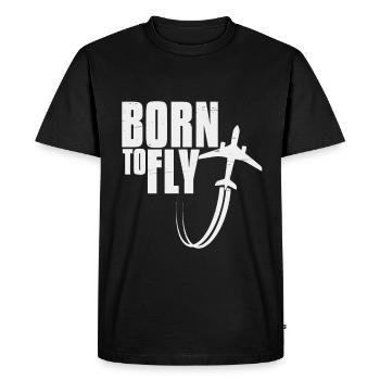 Né pour piloter un pilote d'avion de planeur - T-shirt Premium bio Homme - noir - Devant - Nico (187cm)