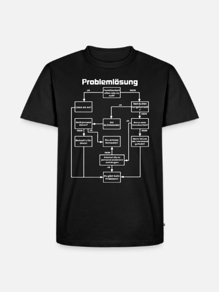 Troubleshooting - Men's Premium Organic T-Shirt - black