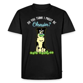 Border Collie Idée cadeau pour les propriétaires de chiens - T-shirt Premium bio Homme - noir - Devant - Nico (187cm)