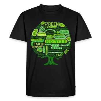 Arbre de nature - Arbre durable Eco Vegan - T-shirt Premium bio Homme - noir - Devant - Nico (187cm)