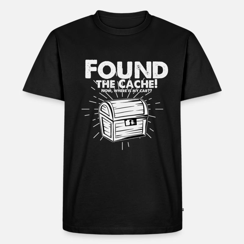 Geocache - Männer Premium Bio T-Shirt - Schwarz