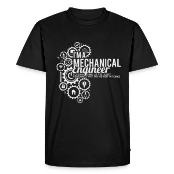 ingénierie - T-shirt Premium bio Homme - noir - Devant - Nico (187cm)