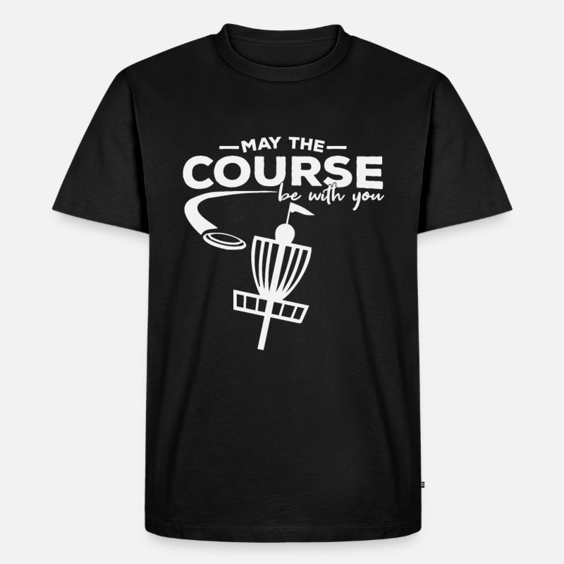 Frisbee - Männer Premium Bio T-Shirt - Schwarz