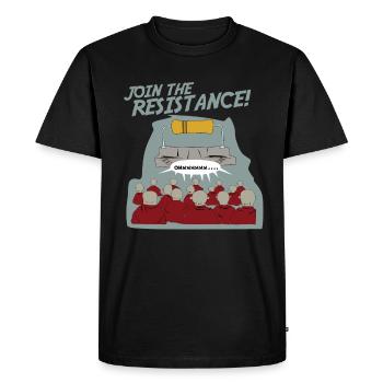 Monk nerd - Men's Premium Organic T-Shirt - black - Front - Nico (187cm)