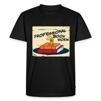 rat de bibliothèque - T-shirt Premium bio Homme - noir - Devant - Nico (187cm)