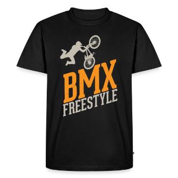 BMX Freestyle - T-shirt Premium bio Homme - noir - Devant - Nico (187cm)