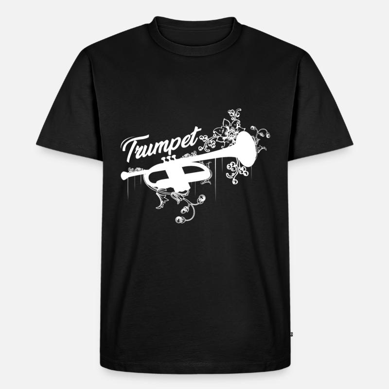 Trompeter - Männer Premium Bio T-Shirt - Schwarz