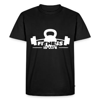 sportif - T-shirt Premium bio Homme - noir - Devant - Nico (187cm)