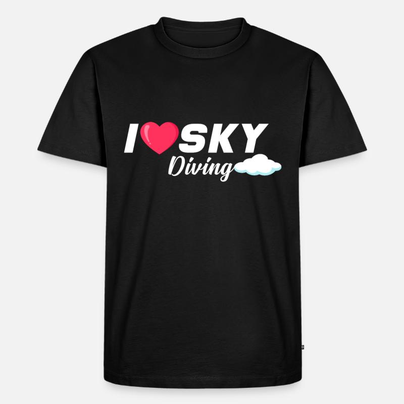 Skydiver - Männer Premium Bio T-Shirt - Schwarz