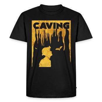 Spéléologie - T-shirt Premium bio Homme - noir - Devant - Nico (187cm)