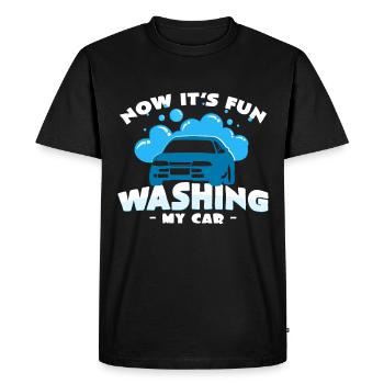 Car wash - Men's Premium Organic T-Shirt - black - Front - Nico (187cm)