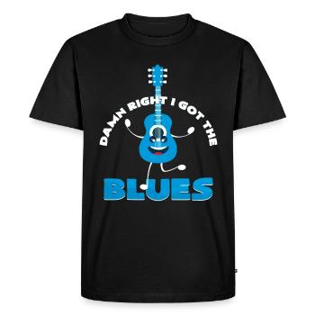 Blues - T-shirt Premium bio Homme - noir - Devant - Nico (187cm)
