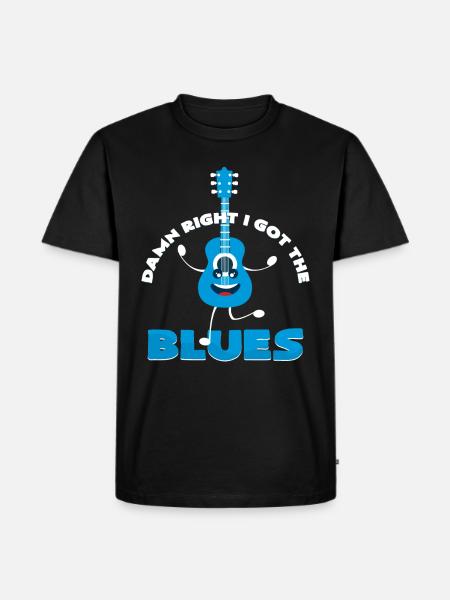 Blues - Männer Premium Bio T-Shirt - Schwarz