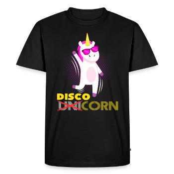 Disco Unicorn - T-shirt Premium bio Homme - noir - Devant - Nico (187cm)