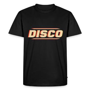 Disco - Men's Premium Organic T-Shirt - black - Front - Nico (187cm)