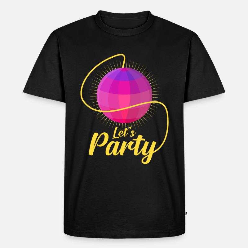 Diskokugel - Männer Premium Bio T-Shirt - Schwarz
