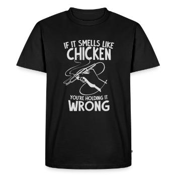 Funny soldering - Men's Premium Organic T-Shirt - black - Front - Nico (187cm)